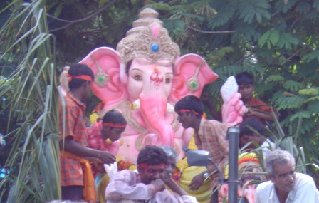 taking ganesh to the lake